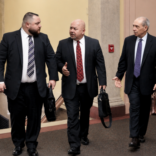Aloise & Wilcox attorneys Matthew Wilcox, Michael Wilcox, and Louis Aloise
